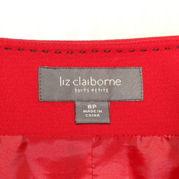 Liz Claiborne Red Blazer Suit Jacket - Picture 5 of 6